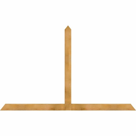 Ekena Millwork Portland Rough Sawn Timber Gable Bracket, Western Red Cedar, 84"W x 53"H x 2"D x 4"F, 15/12 Pitch GBW084X53X0204POR00RWR